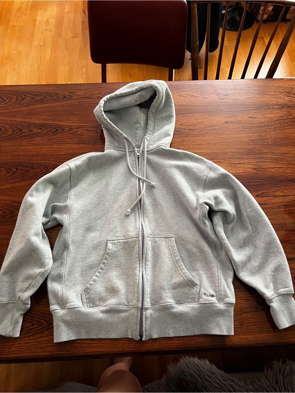 TNA Cozy Sweatfleece Hoodie in Light Gray